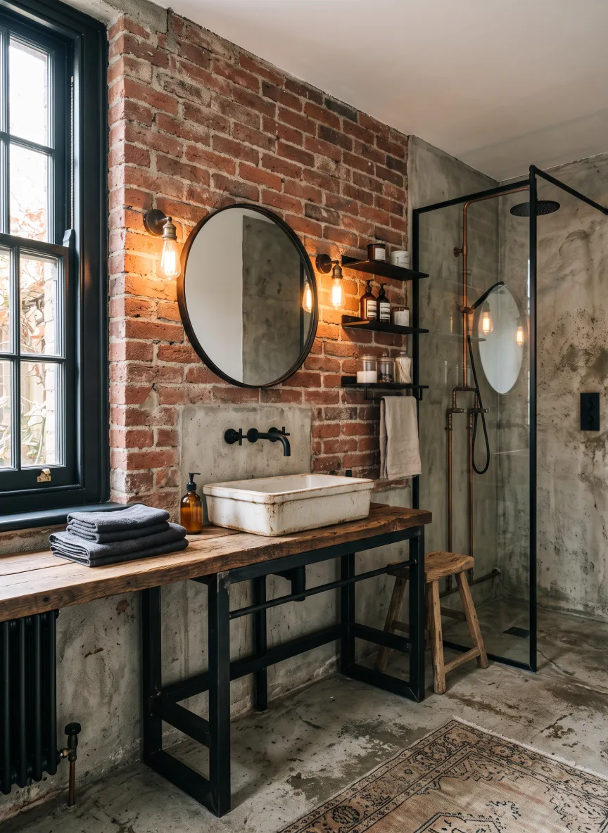 A bathroom in Industrial