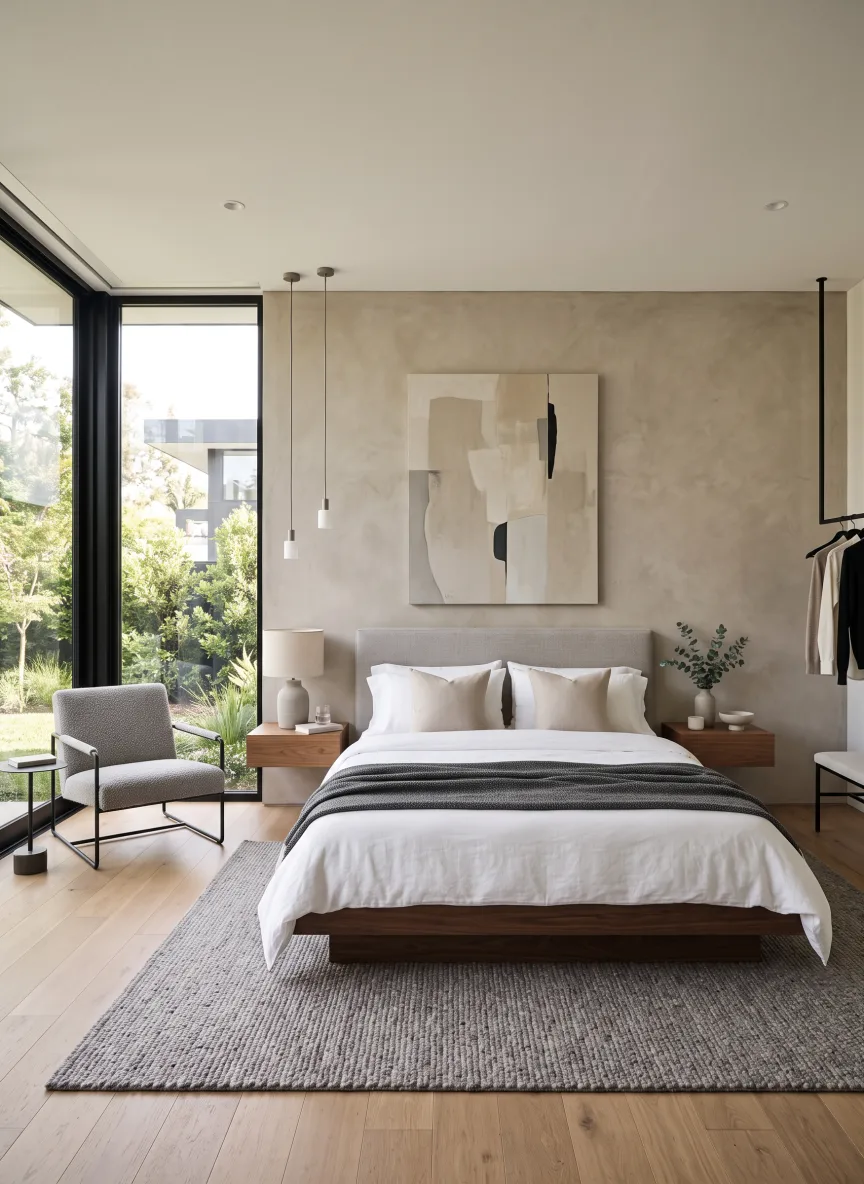A bedroom in Modern