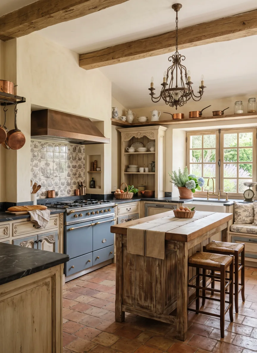 A kitchen in French Country