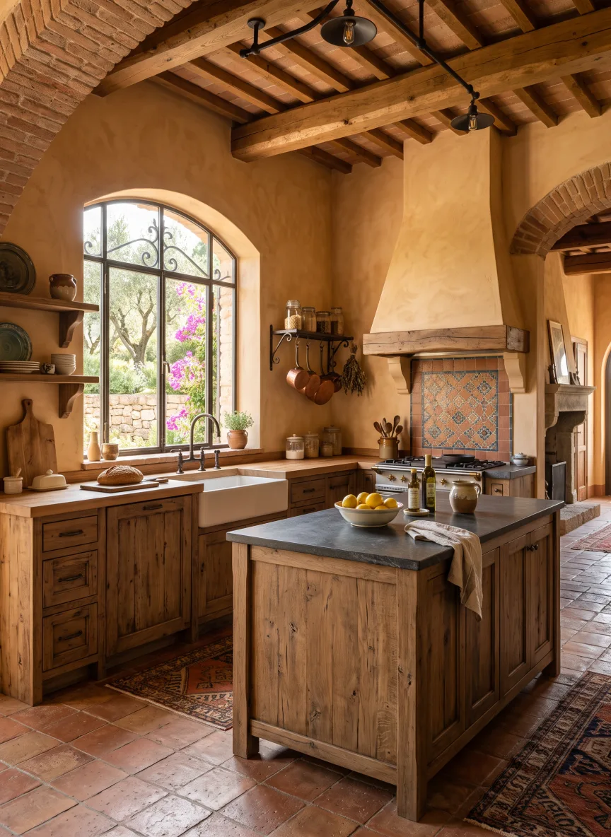 A kitchen in Mediterranean