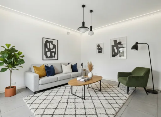 A living room in Contemporary