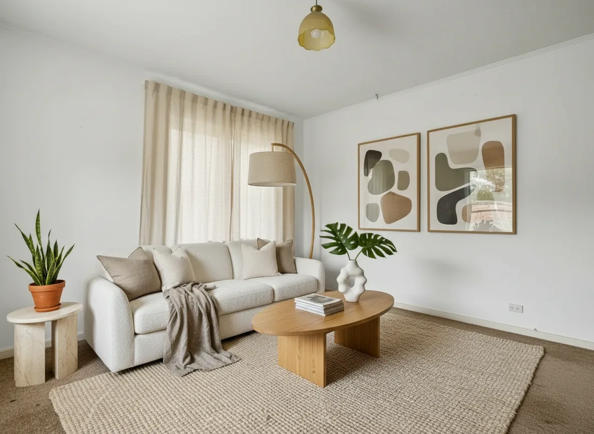A living room in Organic Modern