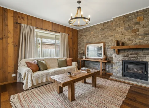 A living room in Rustic