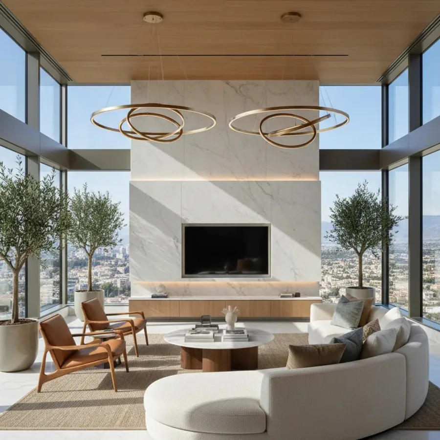 Luxury Penthouse room designed with restylai